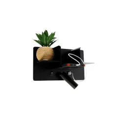 Moderne wandlamp zwart incl. LED met USB - Thijs