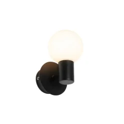 Moderne wandlamp zwart IP44 - Cederic Up