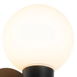 Moderne wandlamp zwart IP44 - Cederic Up