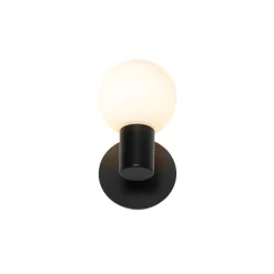 Moderne wandlamp zwart IP44 - Cederic Up