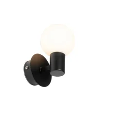 Moderne wandlamp zwart IP44 - Cederic Up