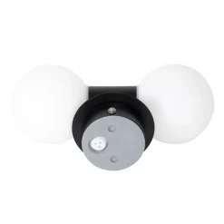 Moderne wandlamp zwart IP44 2-lichts - Cederic