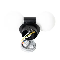 Moderne wandlamp zwart IP44 2-lichts - Cederic
