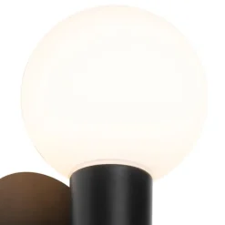 Moderne wandlamp zwart IP44 2-lichts - Cederic