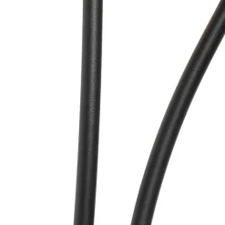 Moderne wandlamp zwart 2-lichts met smoke glas - Athens