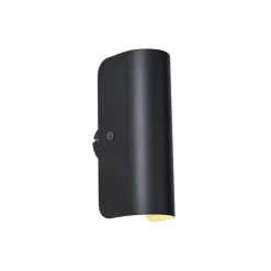 Moderne wandlamp zwart 2-lichts - Gotthard