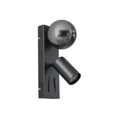 Moderne wandlamp zwart 2-lichts kantelbaar - Lesly