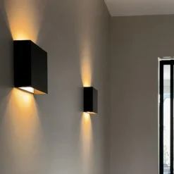 Moderne wandlamp zwart 2-lichts - Otan S