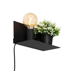 Moderne wandlamp zwart magnetisch verstelbaar - Muro