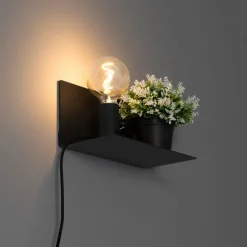 Moderne wandlamp zwart magnetisch verstelbaar - Muro