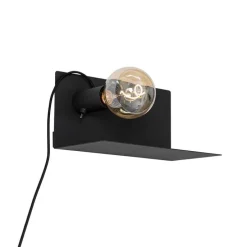 Moderne wandlamp zwart magnetisch verstelbaar - Muro
