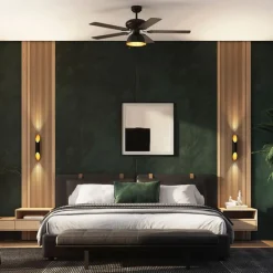 Moderne wandlamp zwart met gouden binnenkant 5,6 cm - Organo