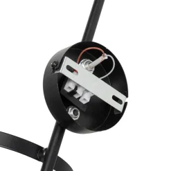 Moderne wandlamp zwart met glas - Roslini