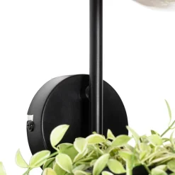 Moderne wandlamp zwart met glas - Roslini