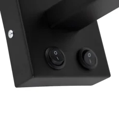 Moderne wandlamp zwart met flexarm - Brescia Combi