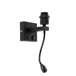 Moderne wandlamp zwart met flexarm - Brescia Combi