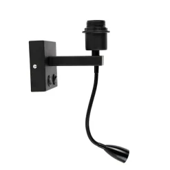 Moderne wandlamp zwart met flexarm - Brescia Combi