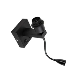 Moderne wandlamp zwart met flexarm - Brescia Combi