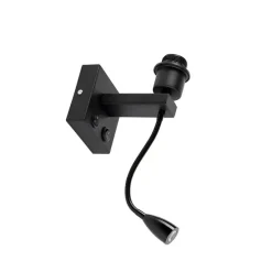 Moderne wandlamp zwart met flexarm - Brescia Combi