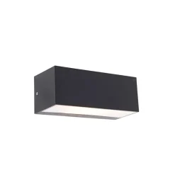 Moderne wandlamp zwart met lichteffect IP54 - Houks