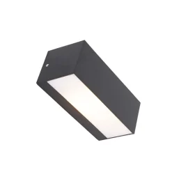 Moderne wandlamp zwart met lichteffect IP54 - Houks