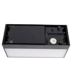 Moderne wandlamp zwart met lichteffect IP54 - Houks