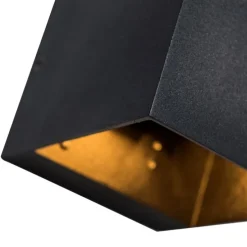 Moderne wandlamp zwart met lichteffect - Transfer