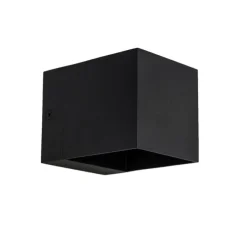 Moderne wandlamp zwart met lichteffect - Transfer