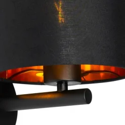 Moderne wandlamp zwart met goud - VT 1