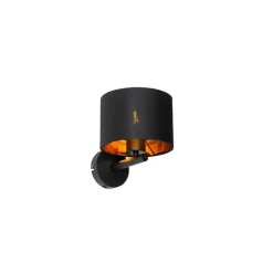Moderne wandlamp zwart met goud - VT 1