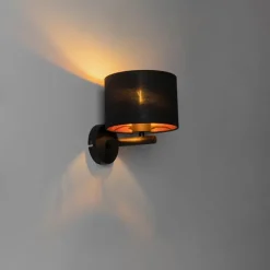 Moderne wandlamp zwart met goud - VT 1