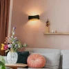 Moderne wandlamp zwart met goud - Plats