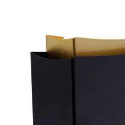 Moderne wandlamp zwart met goud - Plats