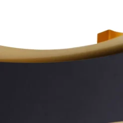 Moderne wandlamp zwart met goud - Plats
