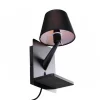 Moderne wandlamp zwart met USB-C en inductielader - Comfort