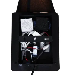 Moderne wandlamp zwart met USB-C en inductielader - Comfort