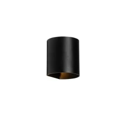 Moderne wandlamp zwart met lichteffect - Sabbio