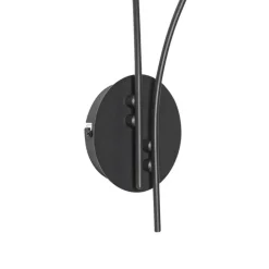 Moderne wandlamp zwart met opaal glas 2-lichts- Athens