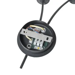 Moderne wandlamp zwart met opaal glas 2-lichts- Athens