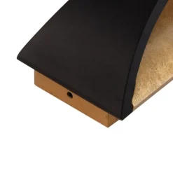 Moderne wandlamp zwart met goud incl. LED - Ambor