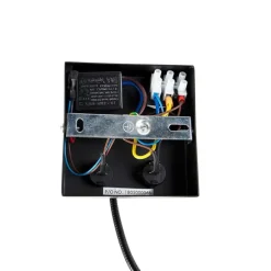 Moderne wandlamp zwart met witte kap - Brescia