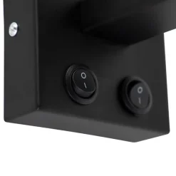 Moderne wandlamp zwart met zwarte kap - Brescia