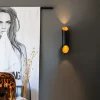 Moderne wandlamp zwart met gouden binnenkant 9,6 cm- Organo