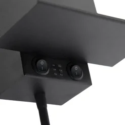 Moderne wandlamp zwart met USB en flexarm - Flero