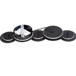 Moderne wandlamp zwart met goud incl. LED 3-staps dimbaar 5-lichts - Sunrise 3