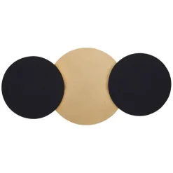 Moderne wandlamp zwart met goud incl. LED 3-staps dimbaar 3-lichts - Sunrise 3