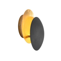 Moderne wandlamp zwart met goud - Sunrise