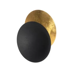 Moderne wandlamp zwart met goud - Sunrise