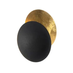 Moderne wandlamp zwart met goud - Sunrise