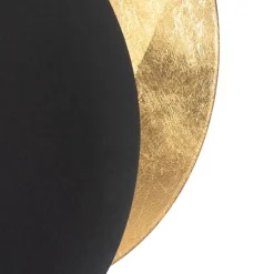 Moderne wandlamp zwart met goud - Sunrise